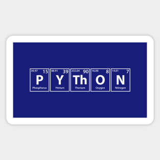 Python (P-Y-Th-O-N) Periodic Elements Spelling Sticker